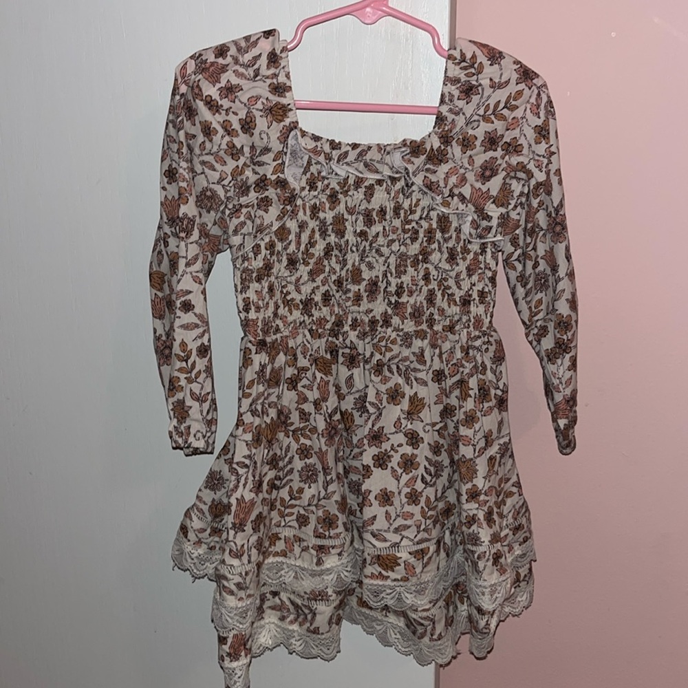Cheeky Plum Floral Long Sleeve Dress
